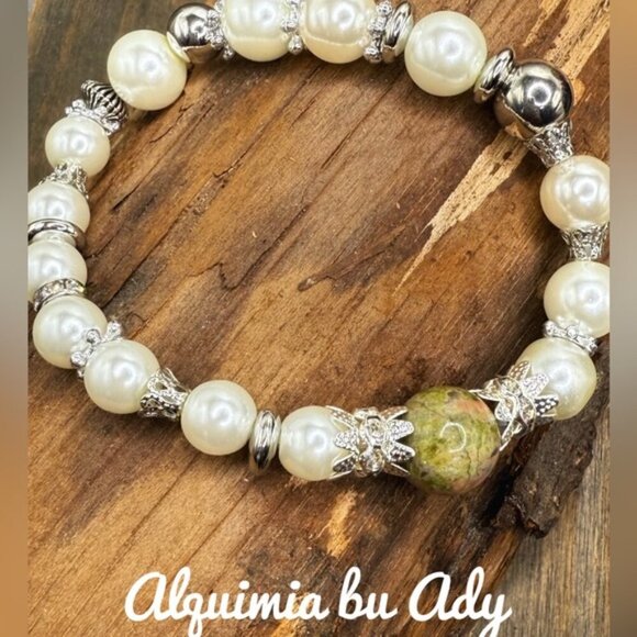 Alquimia Green and Gold Bracelet Elegant Jewelry - Picture 1 of 1